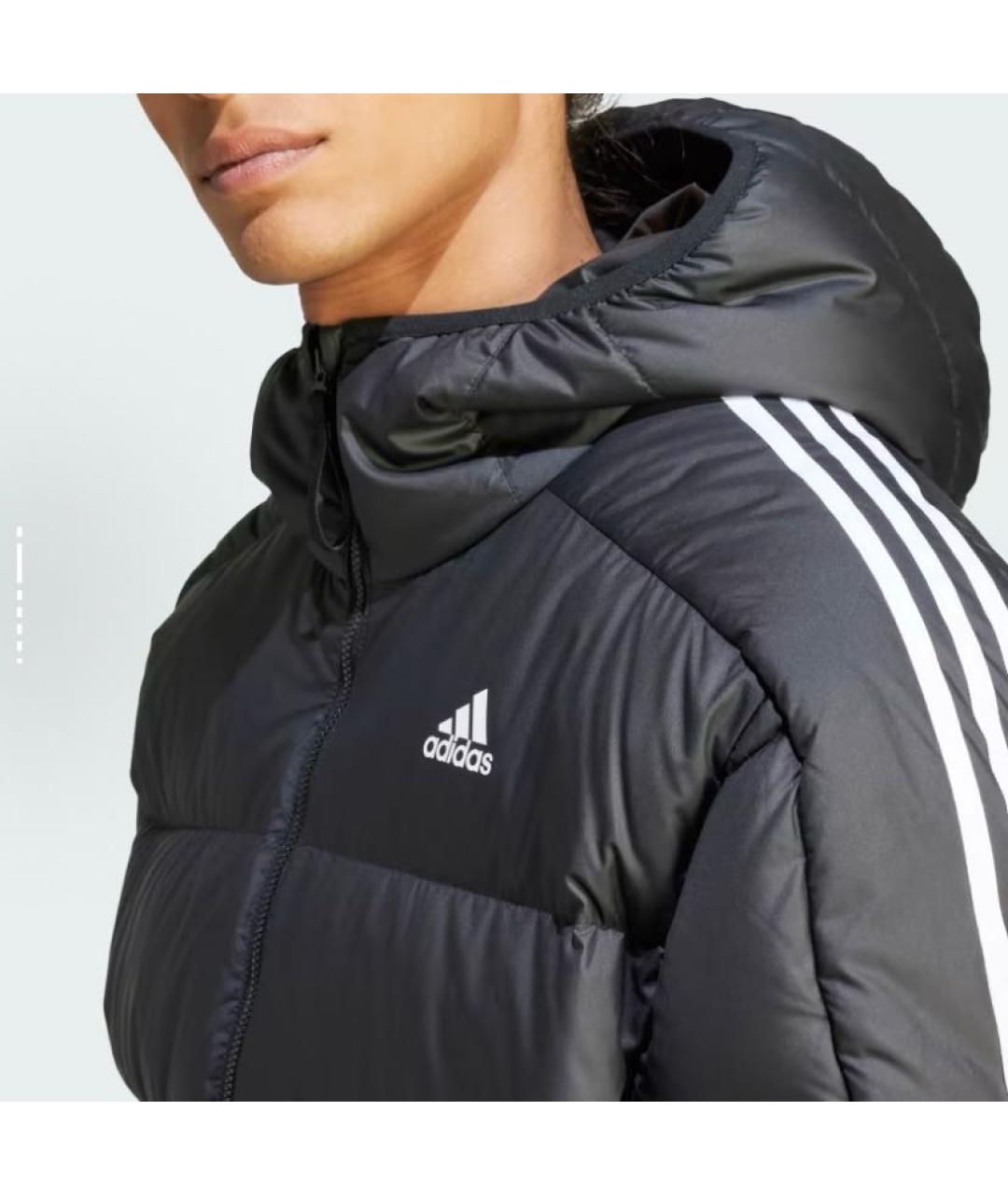 ADIDAS Черный полиэстеровый пуховик, фото 4