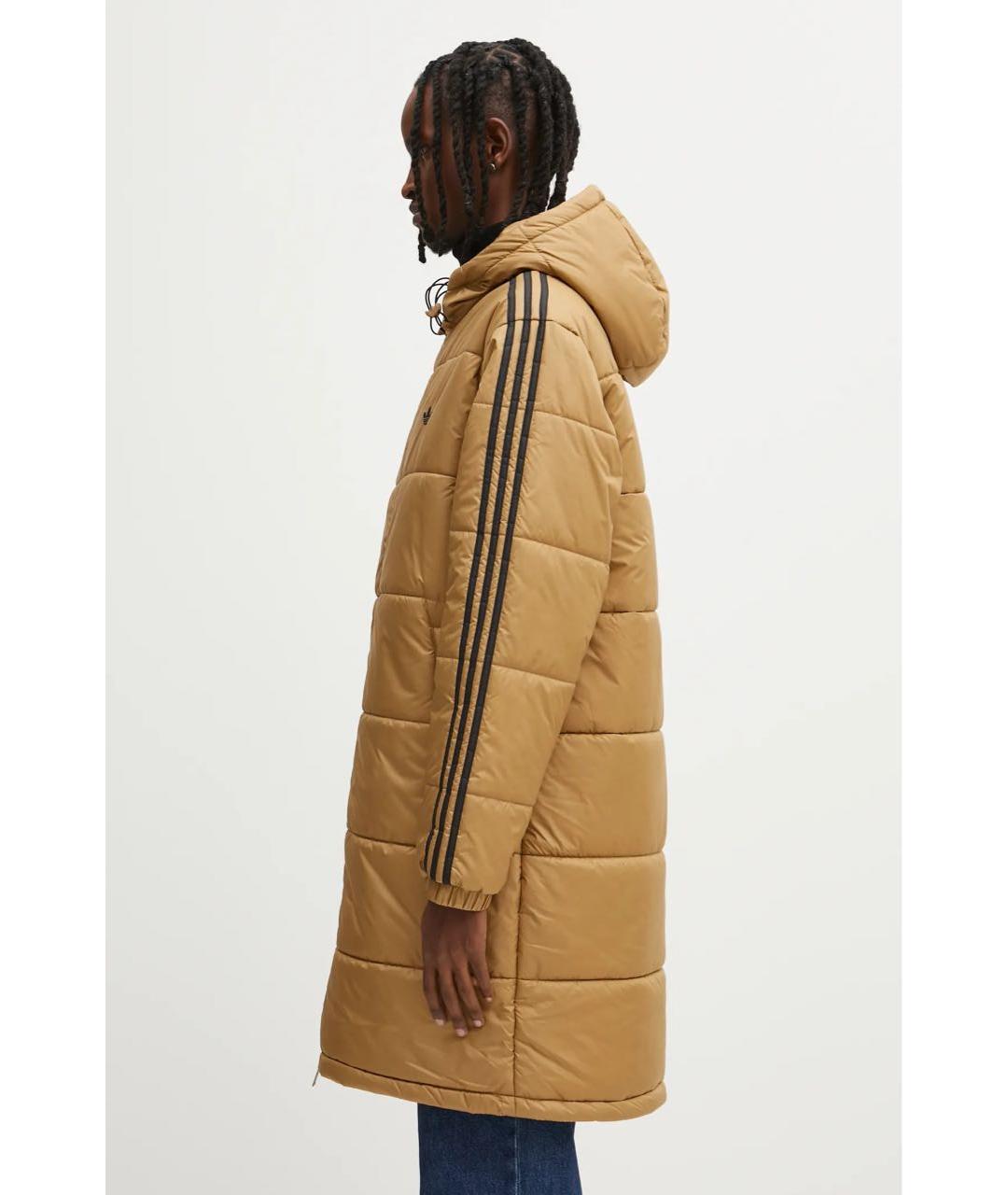 ADIDAS Бежевый полиэстеровый пуховик, фото 3