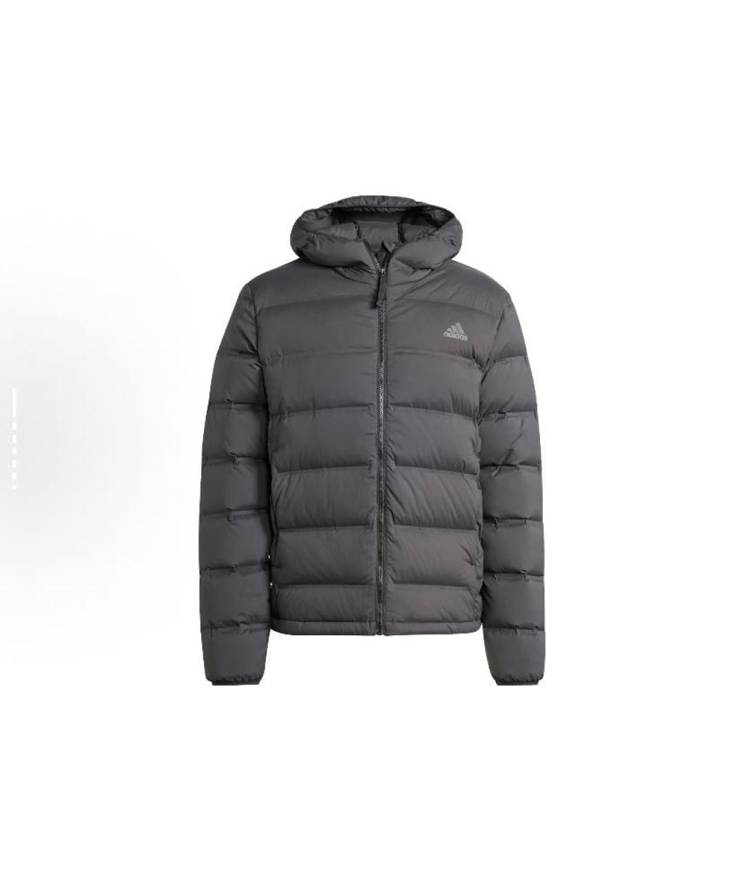 ADIDAS Черный полиэстеровый пуховик, фото 1
