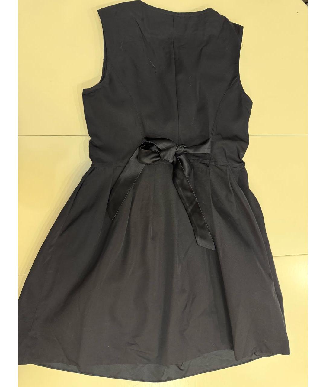 BLUMARINE Черное шелковое коктейльное платье, фото 2