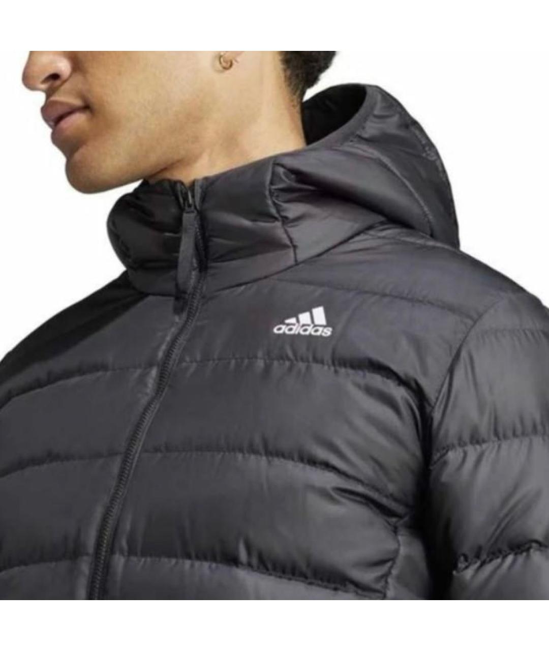 ADIDAS Черная полиэстеровая куртка, фото 3