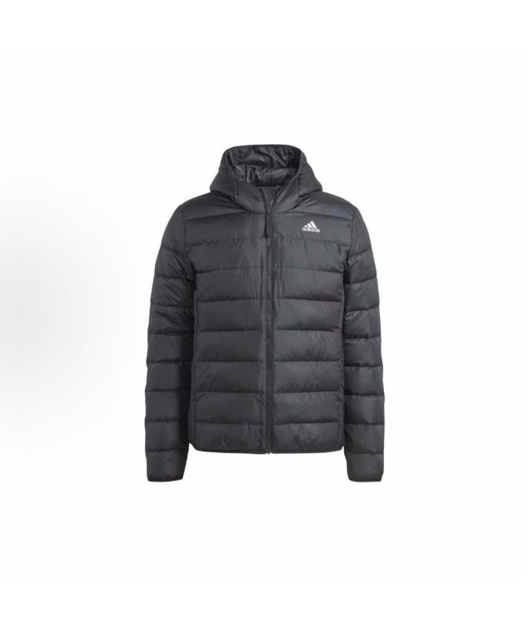 ADIDAS Черная полиэстеровая куртка, фото 1