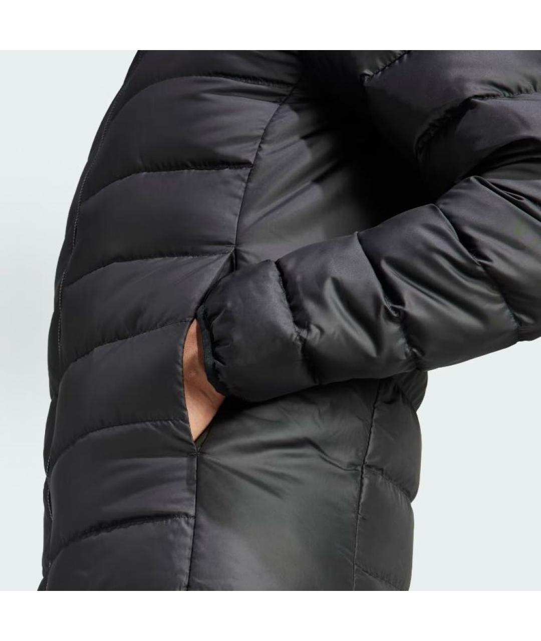 ADIDAS Черная полиэстеровая куртка, фото 2
