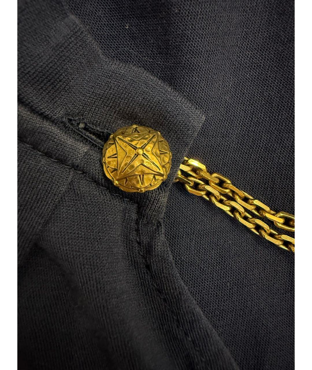 LOUIS VUITTON Темно-синяя хлопковая футболка, фото 4