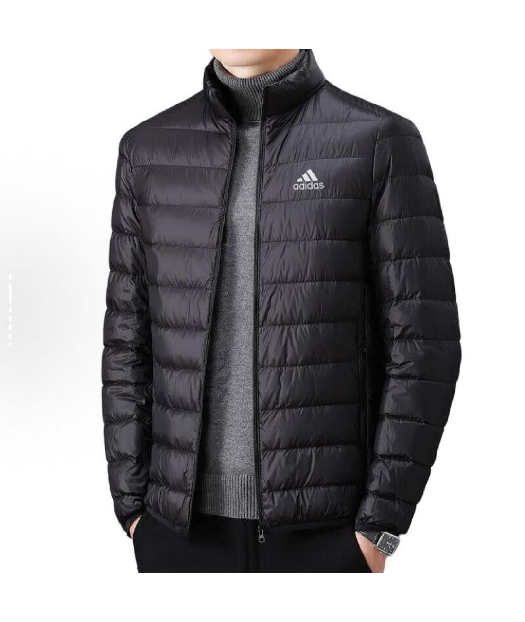 ADIDAS Черный полиэстеровый пуховик, фото 3