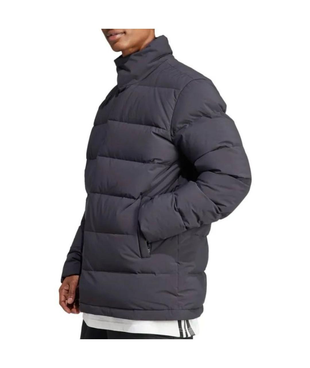 ADIDAS Черный полиэстеровый пуховик, фото 3