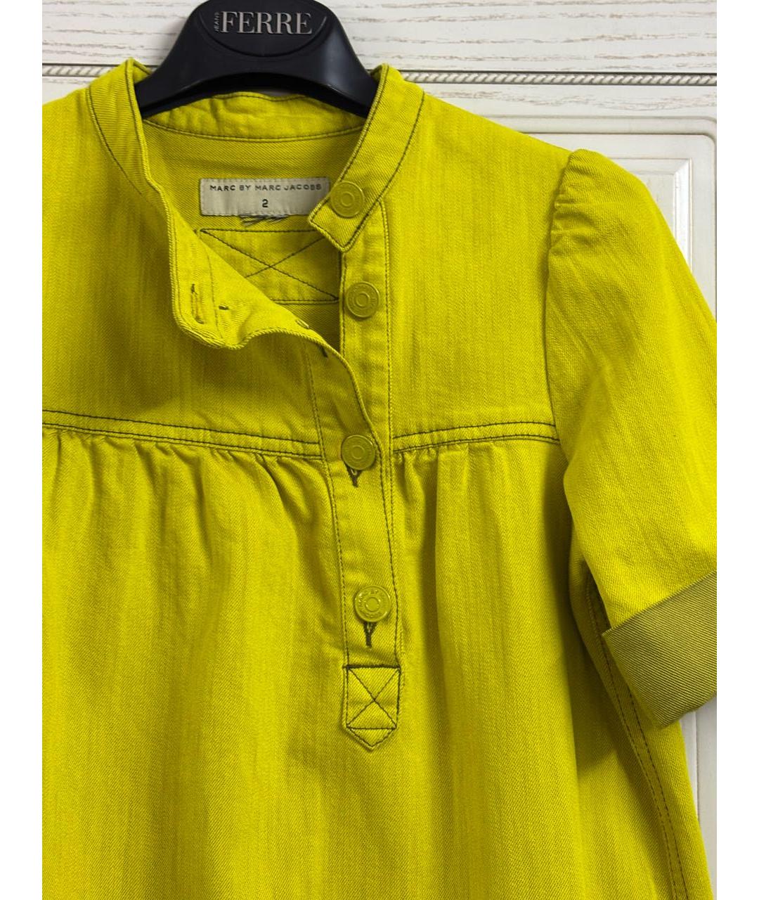 MARC BY MARC JACOBS Желтое хлопковое повседневное платье, фото 6