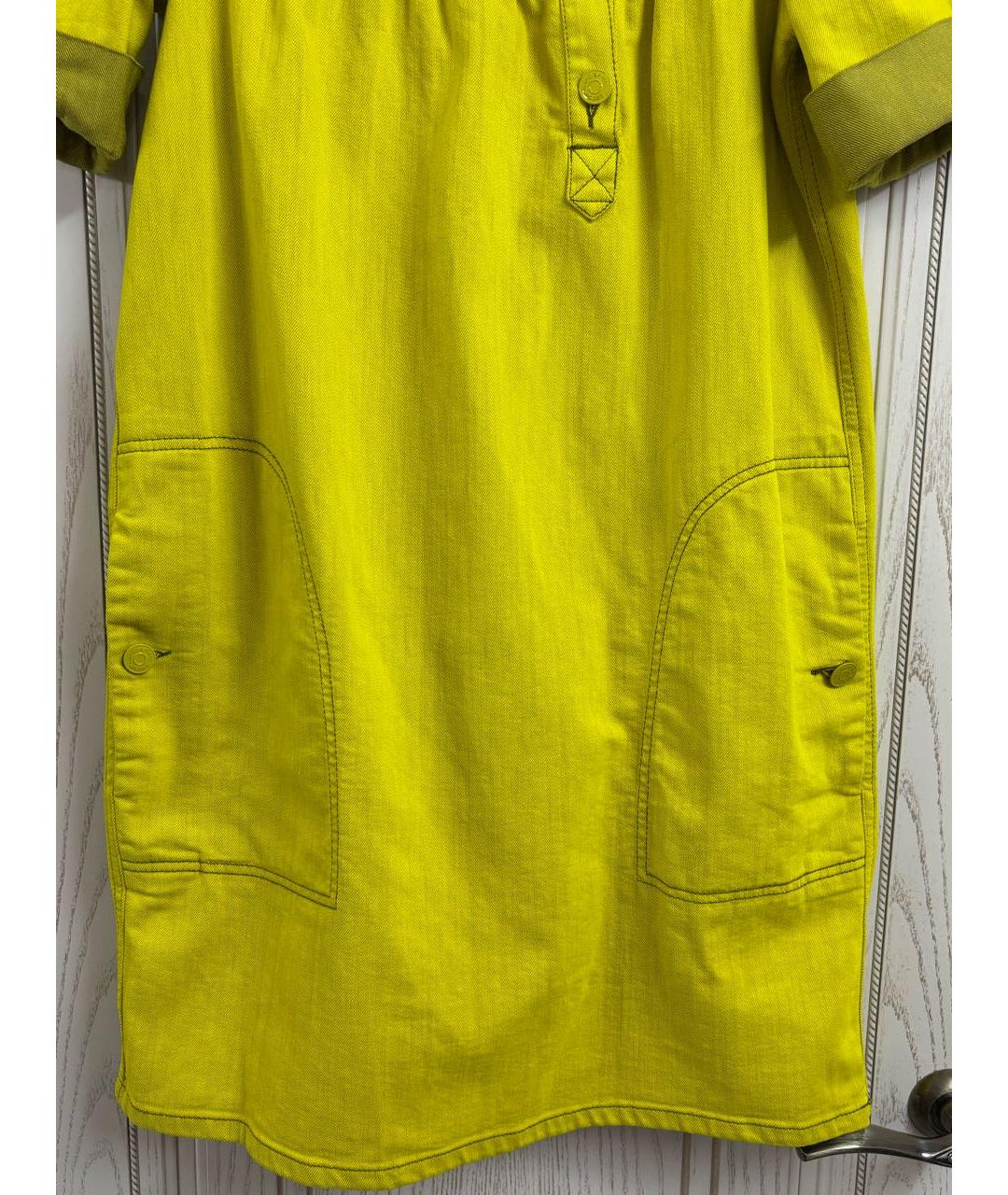 MARC BY MARC JACOBS Желтое хлопковое повседневное платье, фото 4