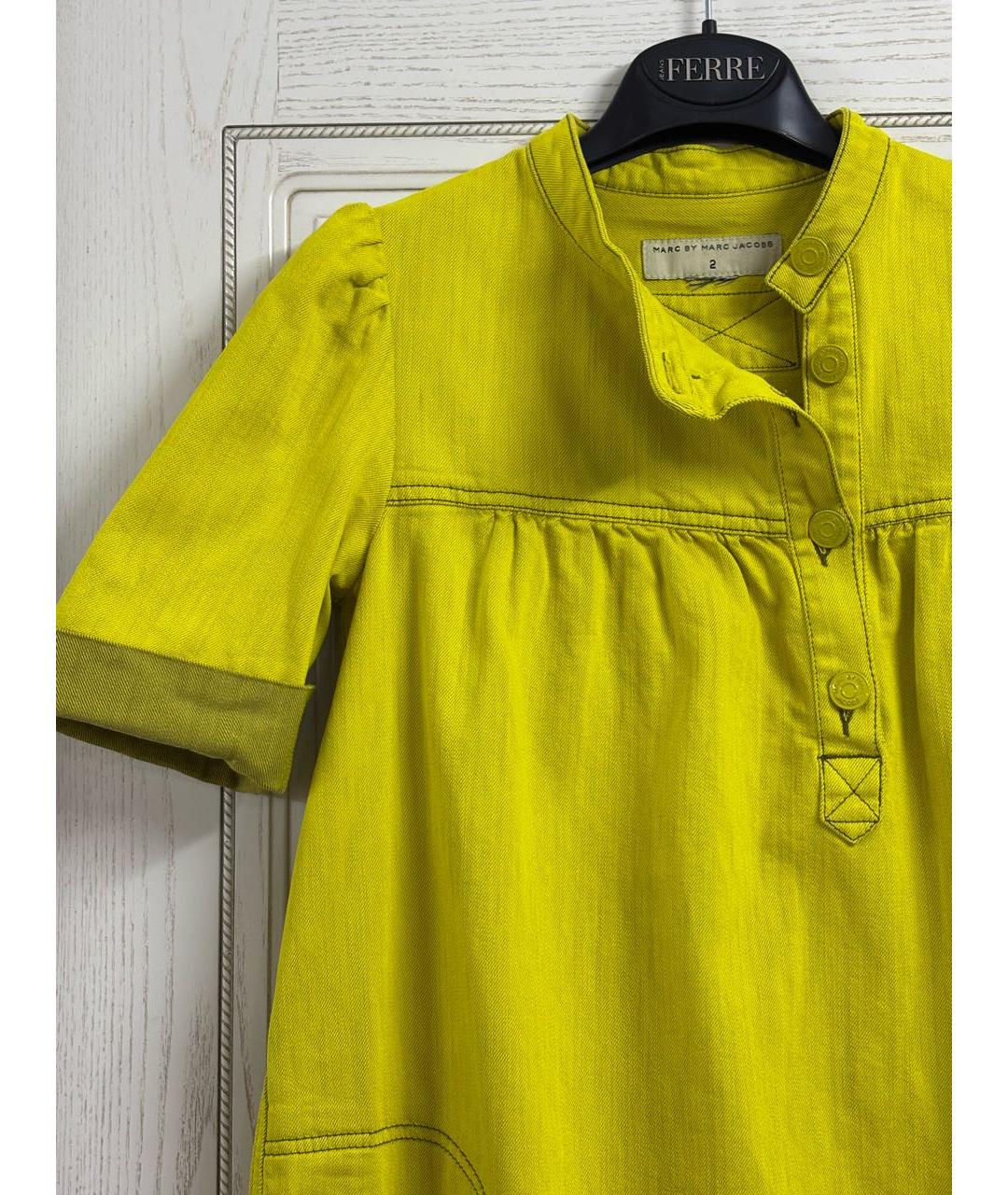 MARC BY MARC JACOBS Желтое хлопковое повседневное платье, фото 3