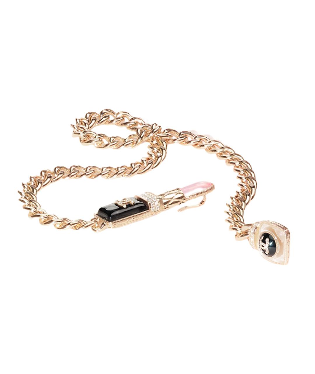 CHANEL Золотая металлическая подвеска, фото 2