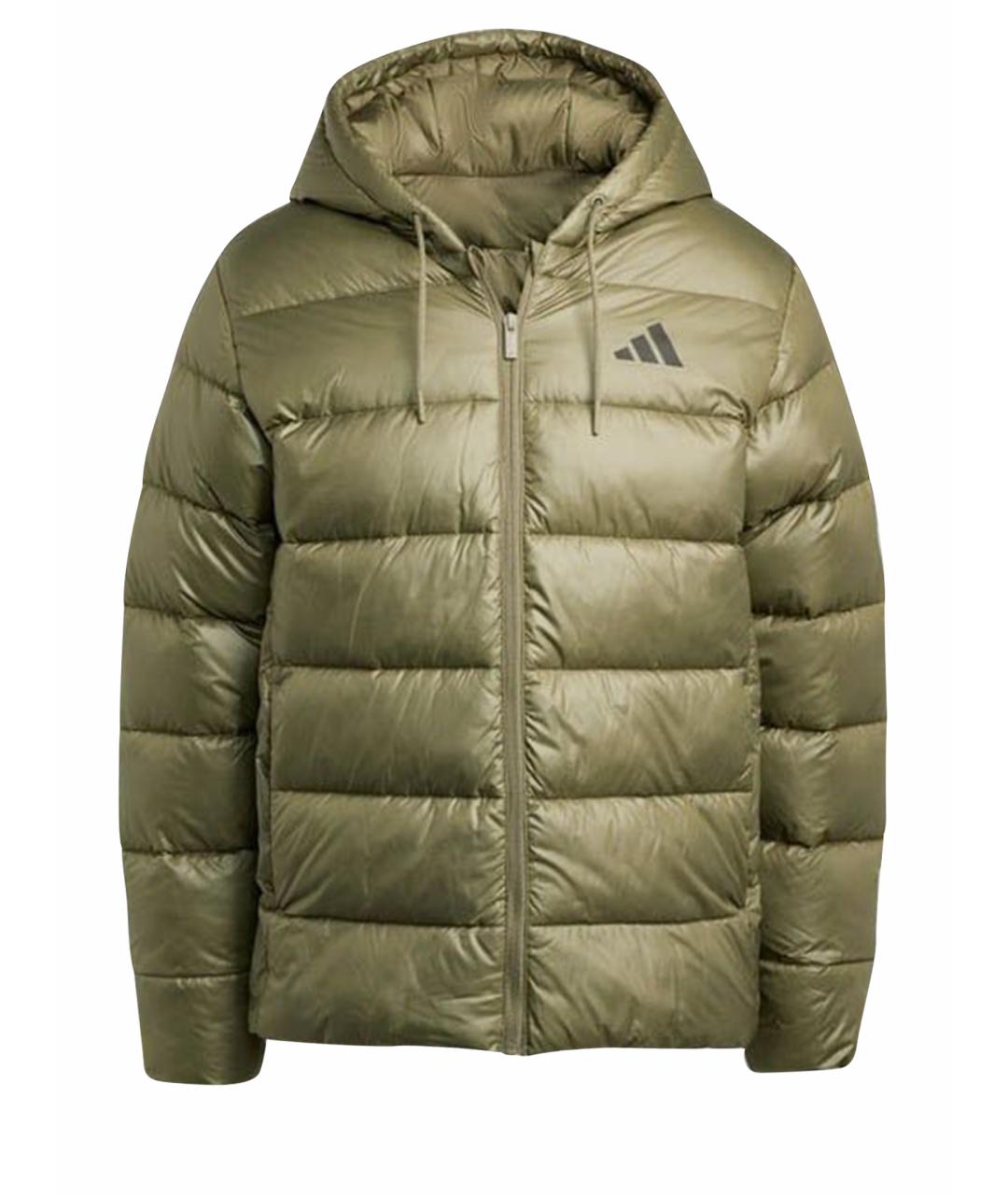 ADIDAS Хаки полиэстеровый пуховик, фото 1