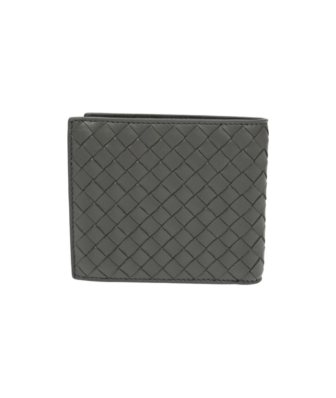 BOTTEGA VENETA Серый кожаный кошелек, фото 2