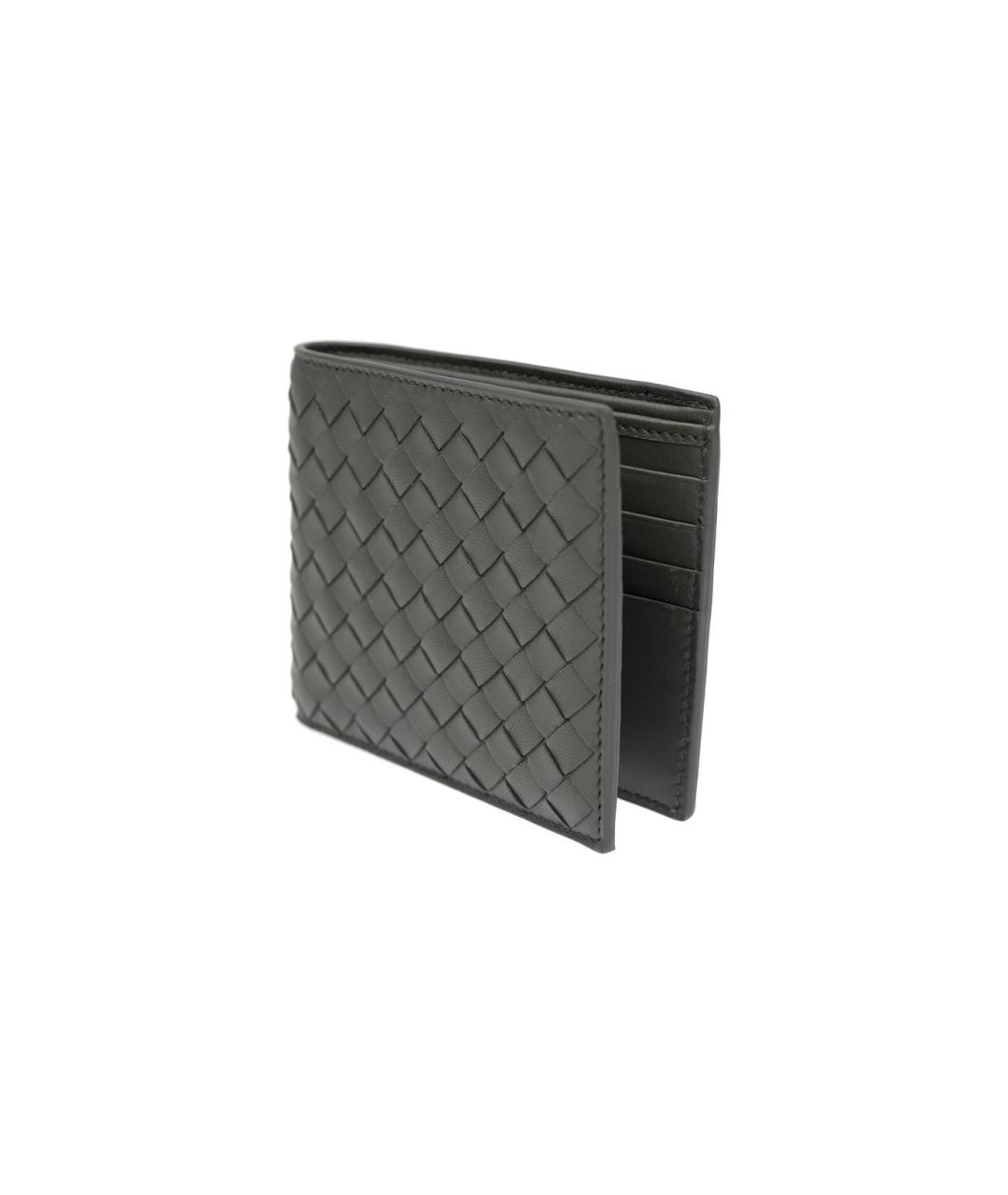 BOTTEGA VENETA Серый кожаный кошелек, фото 3