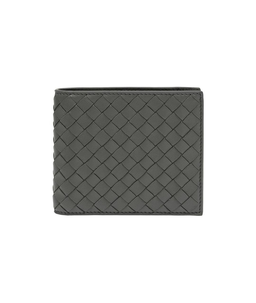 BOTTEGA VENETA Серый кожаный кошелек, фото 1