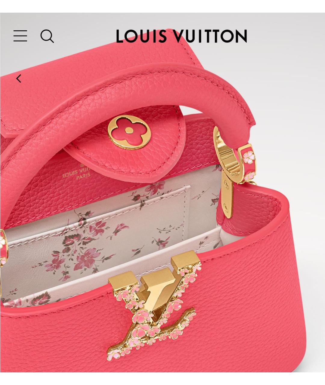 LOUIS VUITTON Розовая кожаная сумка с короткими ручками, фото 7