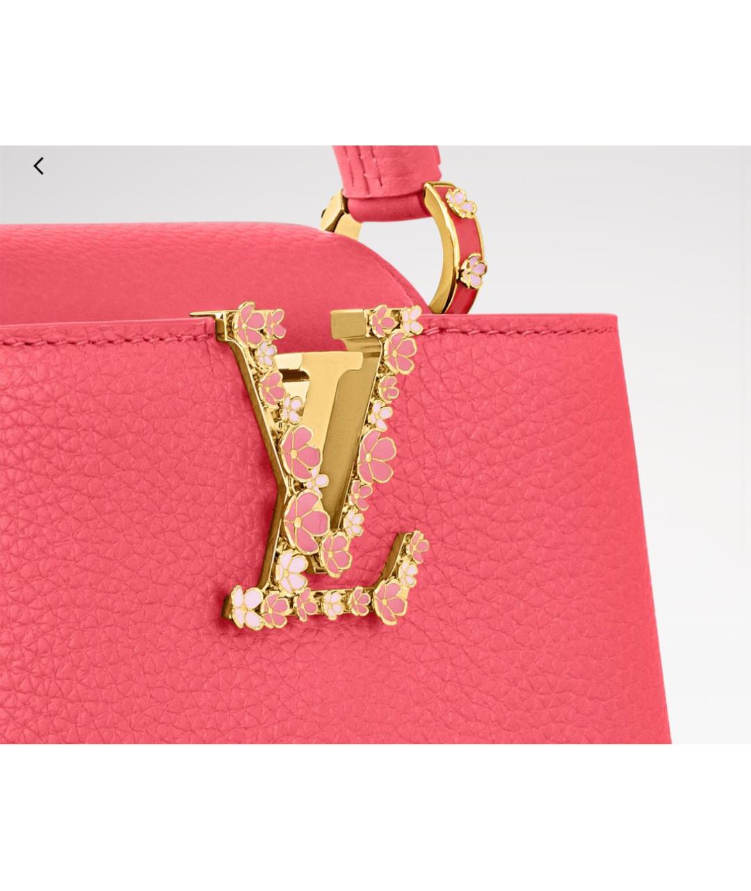 LOUIS VUITTON Розовая кожаная сумка с короткими ручками, фото 8