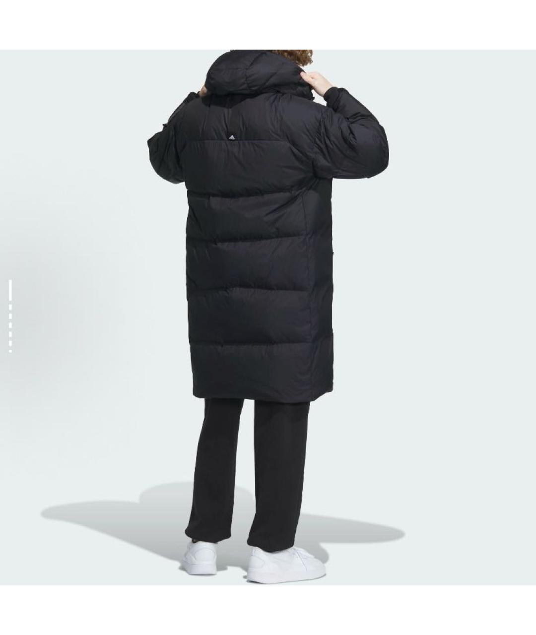 ADIDAS Черная полиамидовая куртка, фото 3