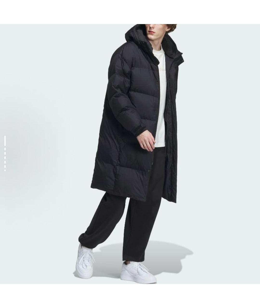 ADIDAS Черная полиамидовая куртка, фото 5