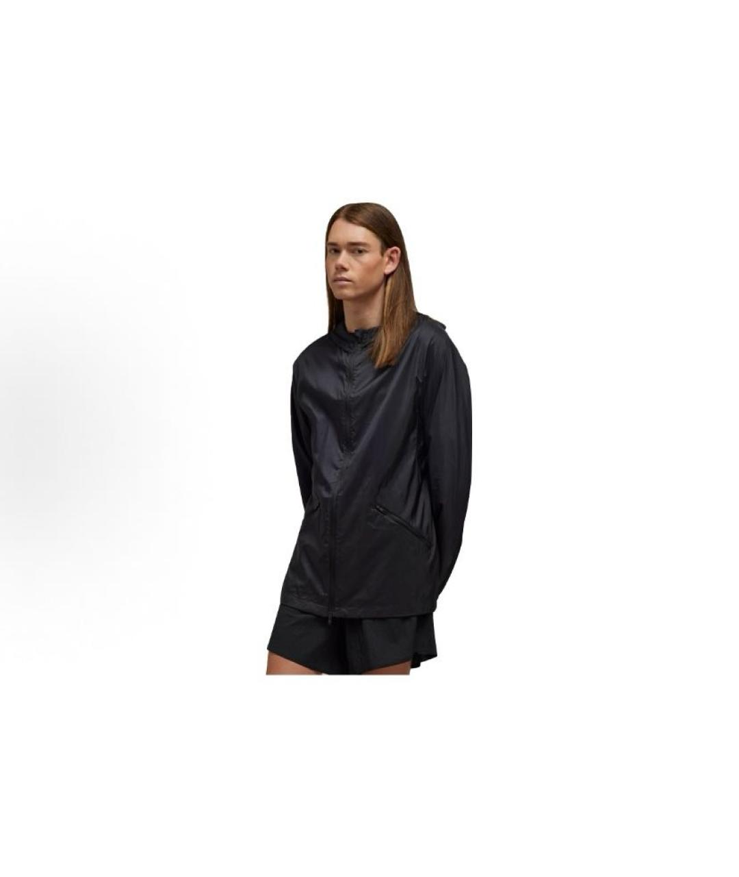 ADIDAS Черная полиамидовая куртка, фото 2