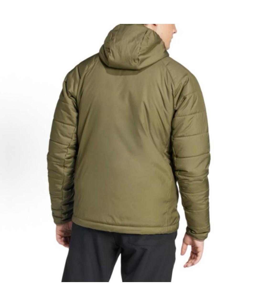 ADIDAS Хаки полиэстеровый пуховик, фото 4