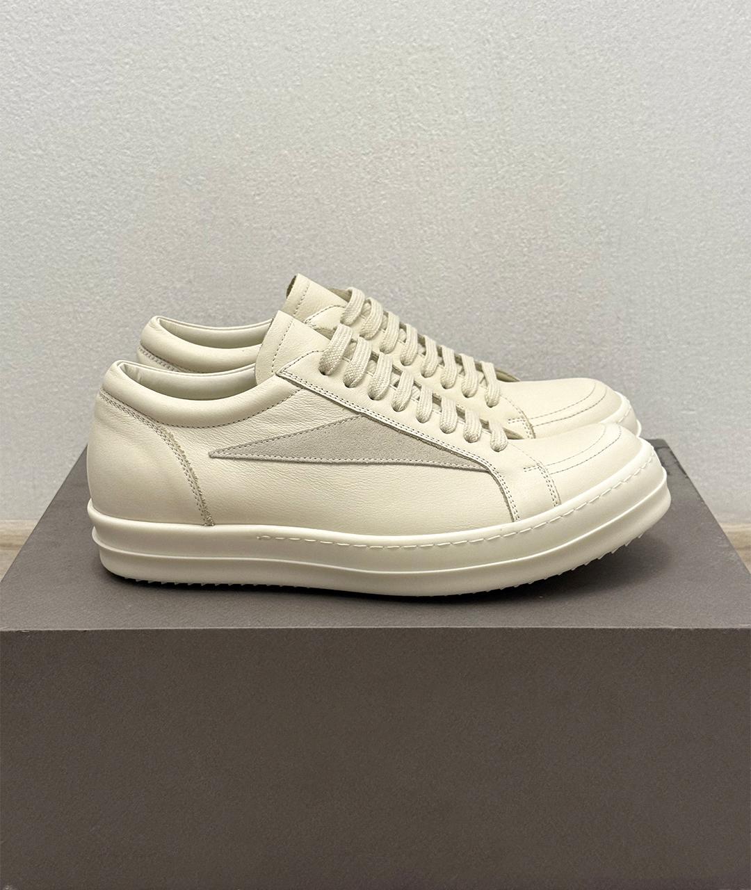 RICK OWENS Белые кожаные кеды, фото 4