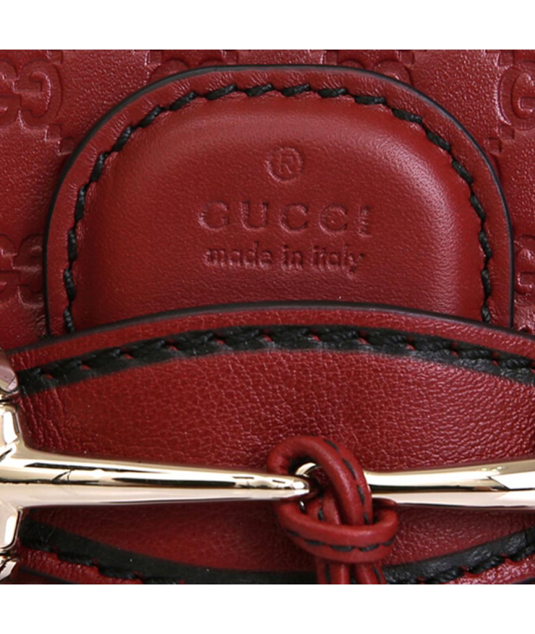 GUCCI Красная кожаная сумка через плечо, фото 6