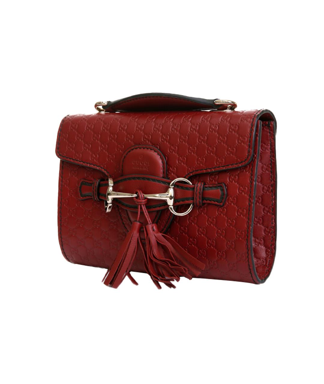 GUCCI Красная кожаная сумка через плечо, фото 3