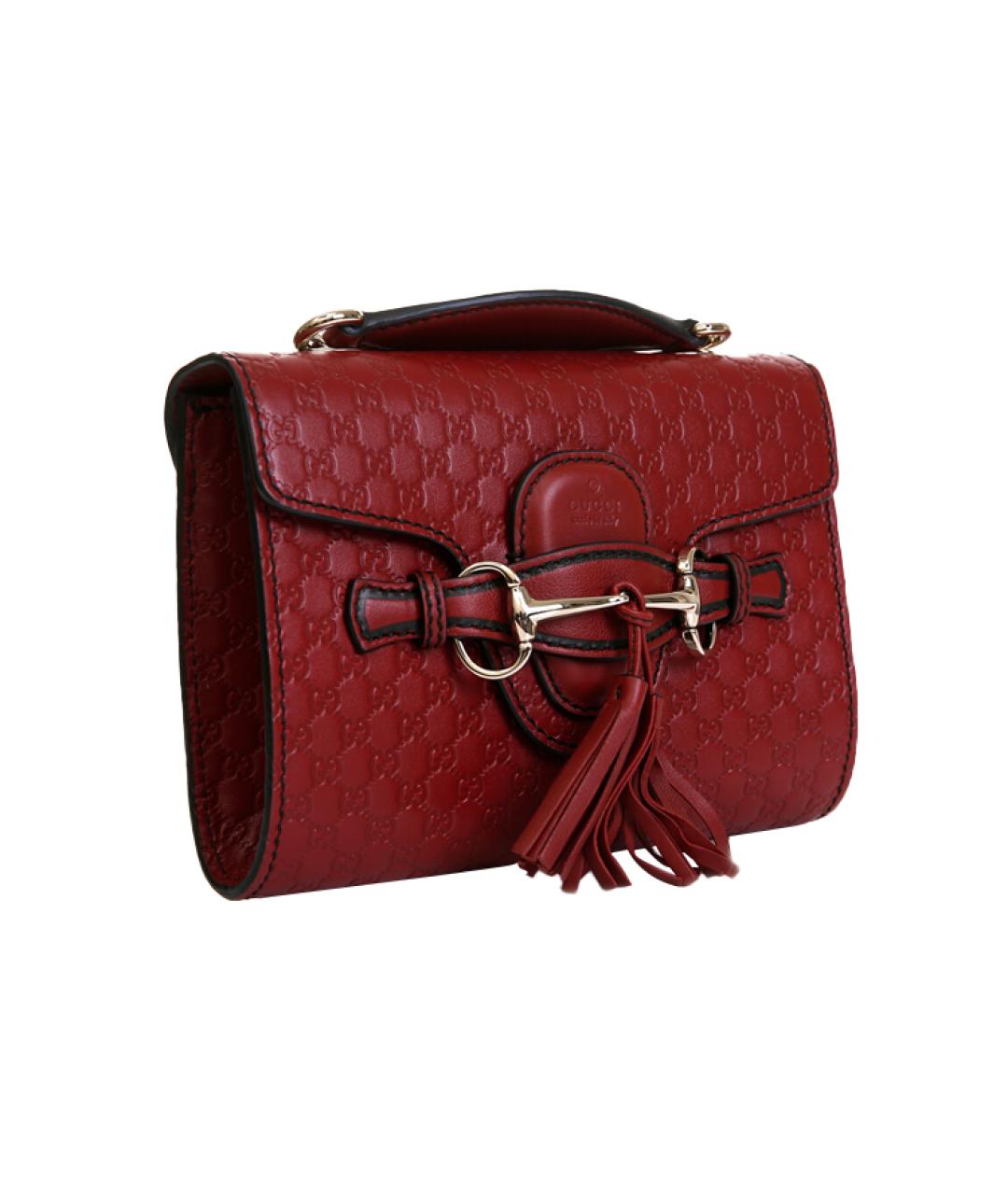 GUCCI Красная кожаная сумка через плечо, фото 2