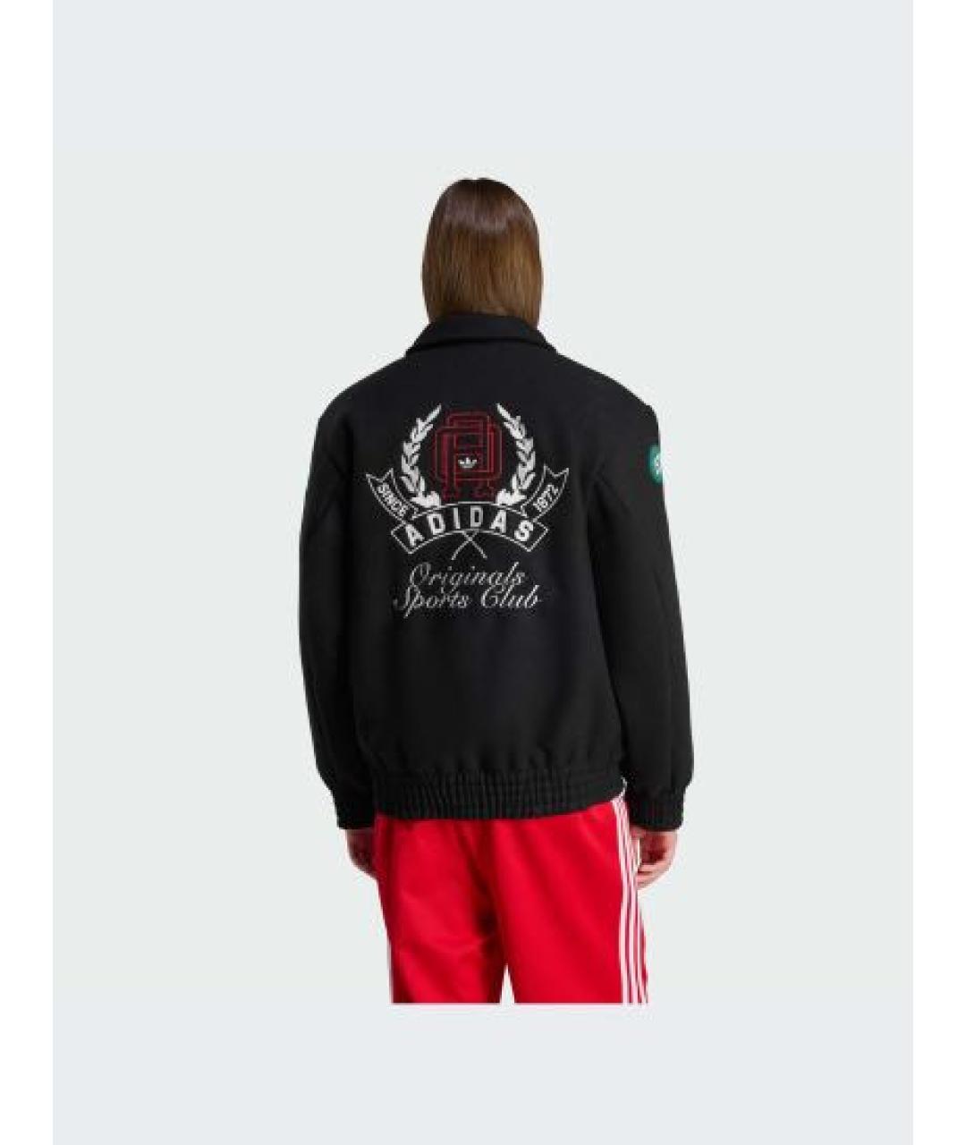 ADIDAS Черная полиэстеровая куртка, фото 3