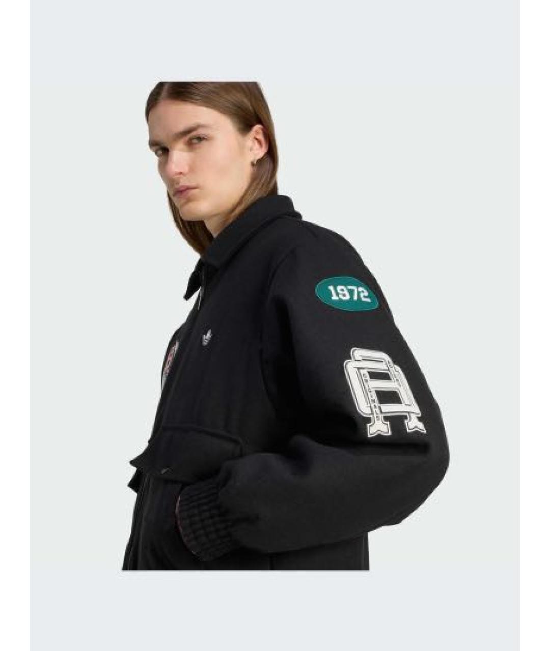 ADIDAS Черная полиэстеровая куртка, фото 5