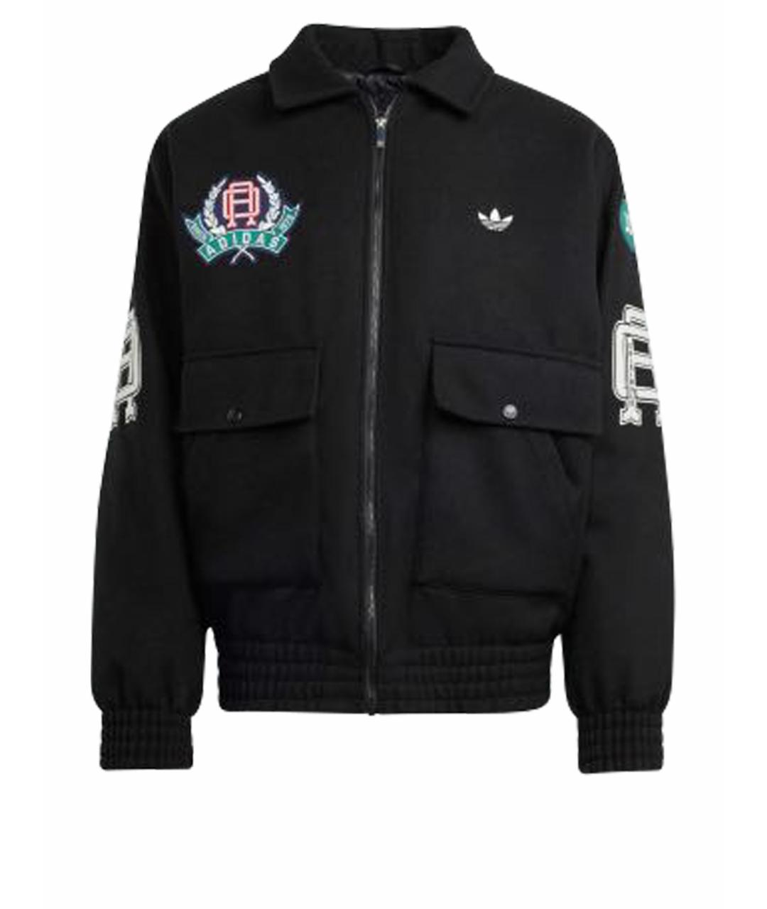 ADIDAS Черная полиэстеровая куртка, фото 1