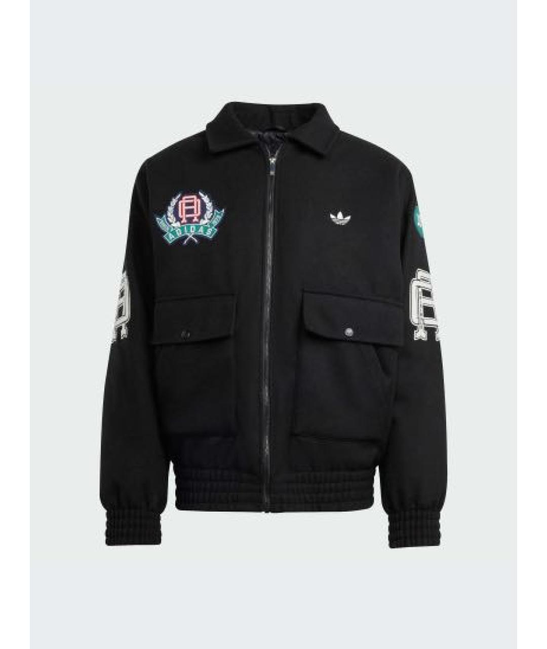 ADIDAS Черная полиэстеровая куртка, фото 7