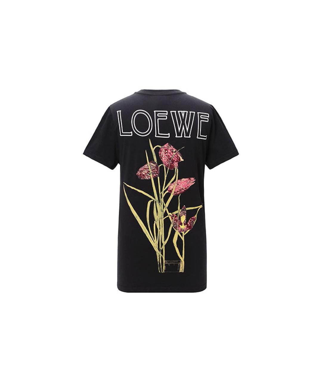 LOEWE Черная хлопковая футболка, фото 2