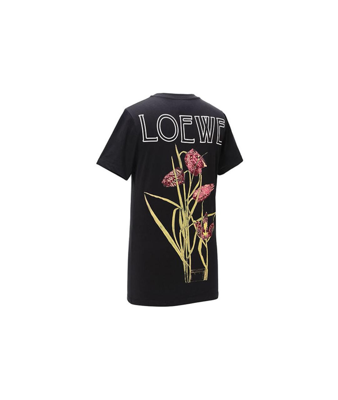 LOEWE Черная хлопковая футболка, фото 4