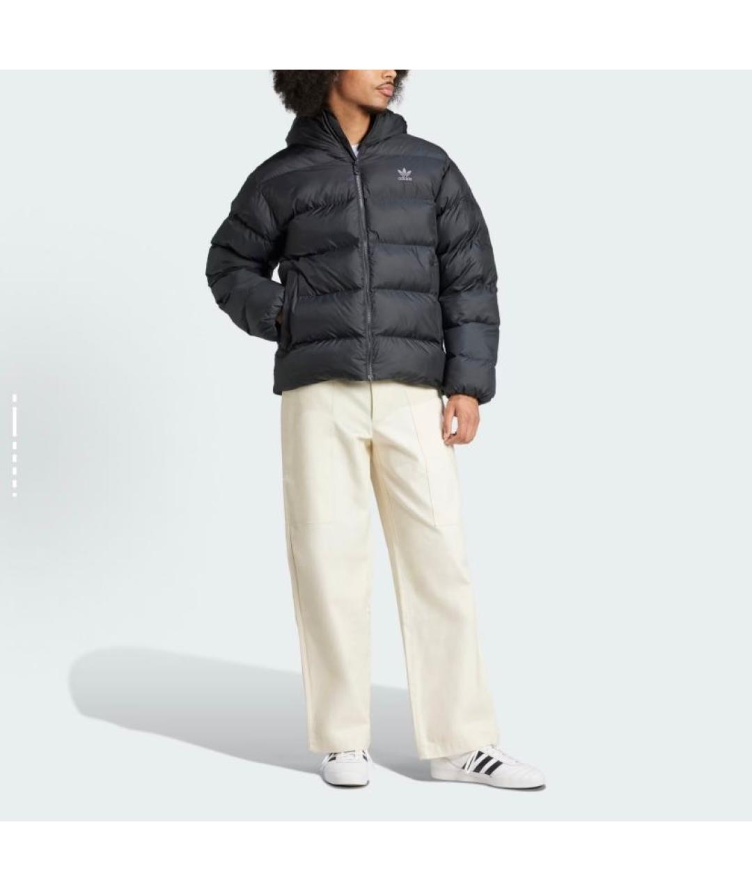 ADIDAS Черный полиэстеровый пуховик, фото 4