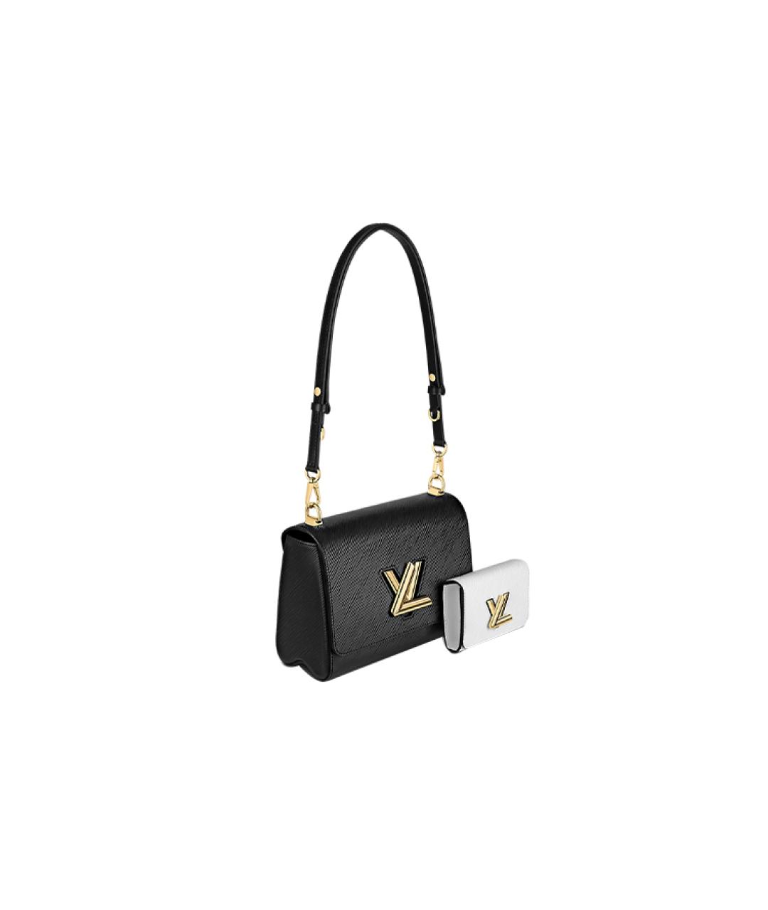LOUIS VUITTON Черная кожаная сумка через плечо, фото 2