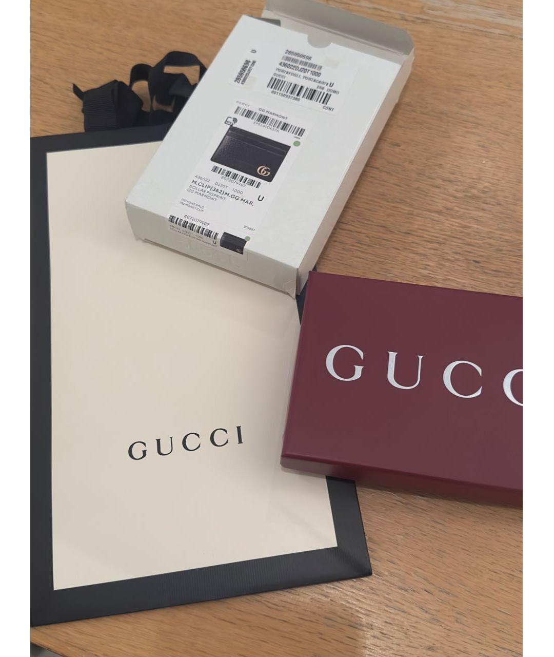 GUCCI Черный кожаный кардхолдер, фото 8