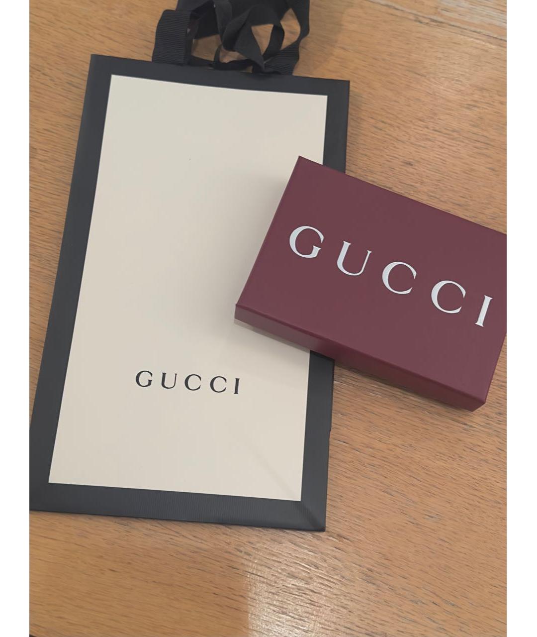 GUCCI Серый кожаный кардхолдер, фото 4