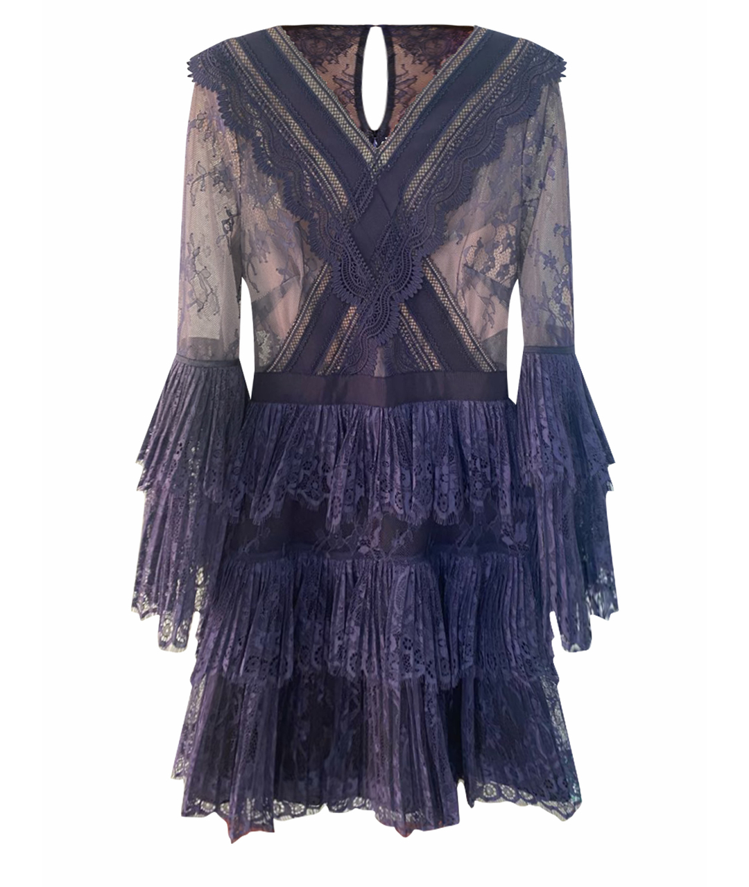 SELF-PORTRAIT Фиолетовое полиэстеровое вечернее платье, фото 1