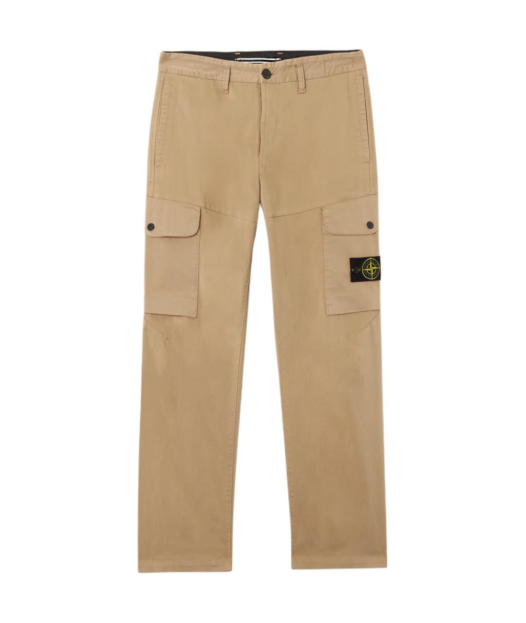 STONE ISLAND Коричневые повседневные брюки, фото 1