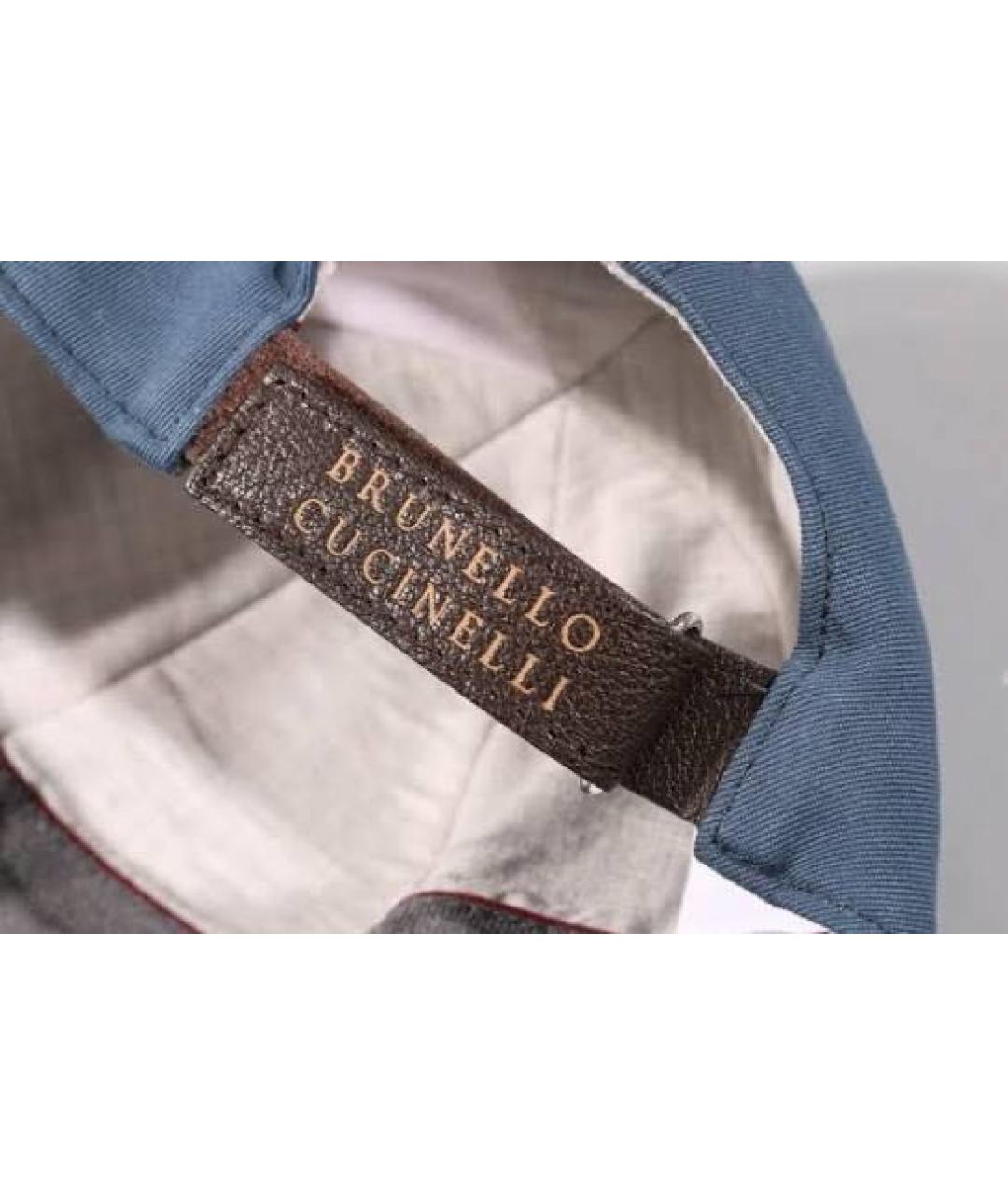 BRUNELLO CUCINELLI Серая хлопковая кепка/бейсболка, фото 3