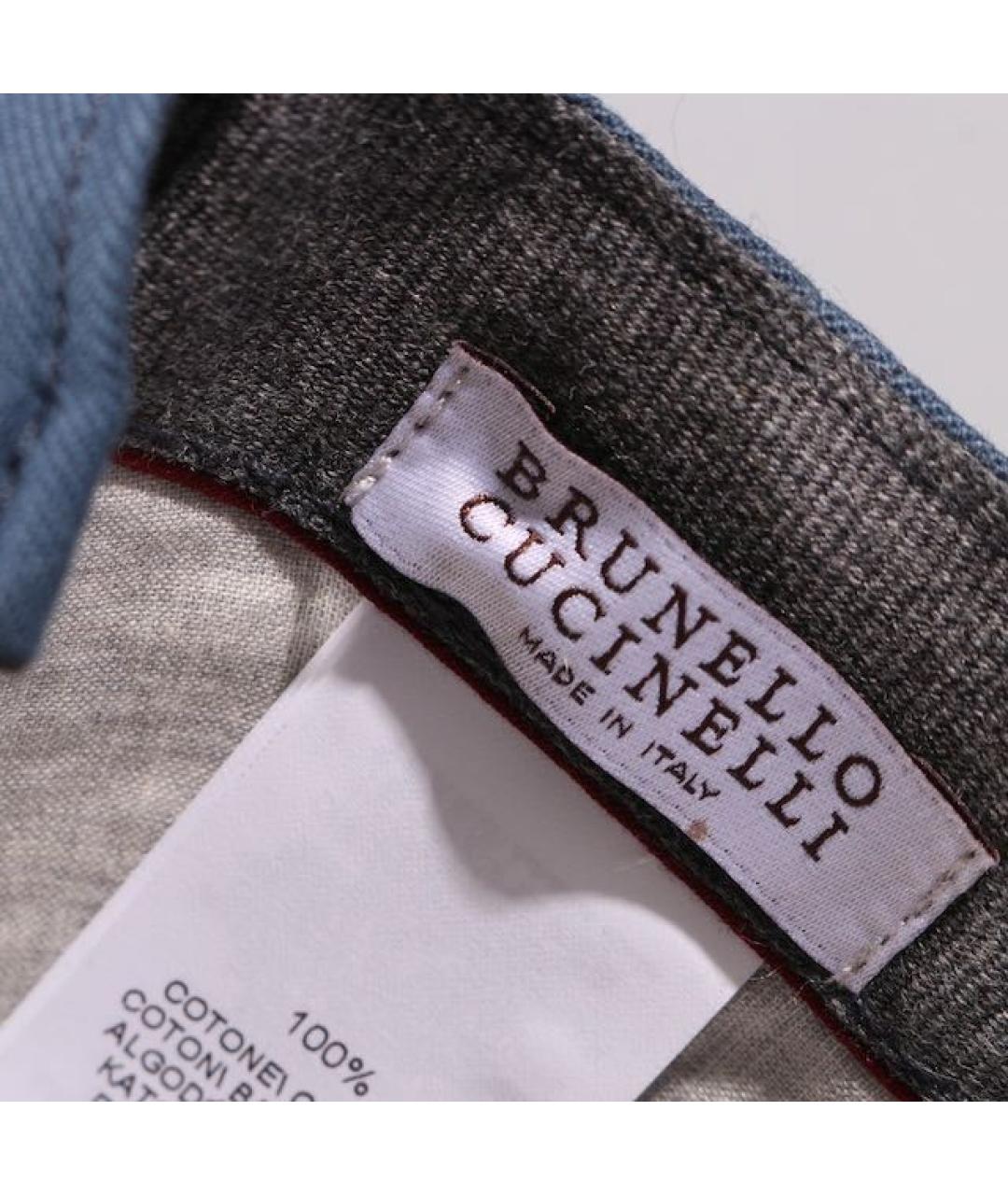 BRUNELLO CUCINELLI Серая хлопковая кепка/бейсболка, фото 4