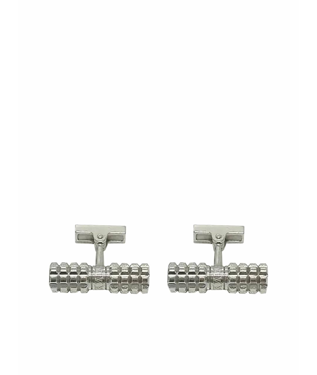 LOUIS VUITTON Серебряные кожаные запонки, фото 1