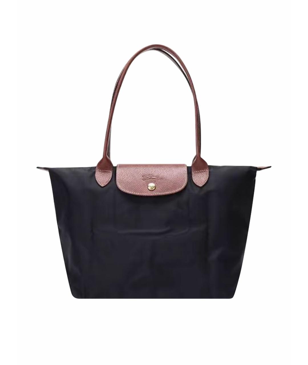 LONGCHAMP Черная тканевая сумка тоут, фото 1