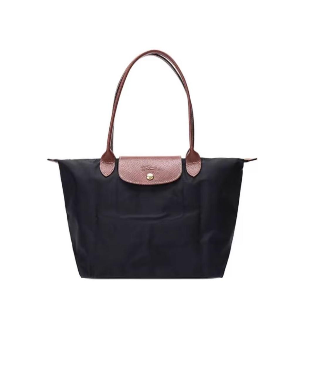 LONGCHAMP Черная тканевая сумка тоут, фото 8