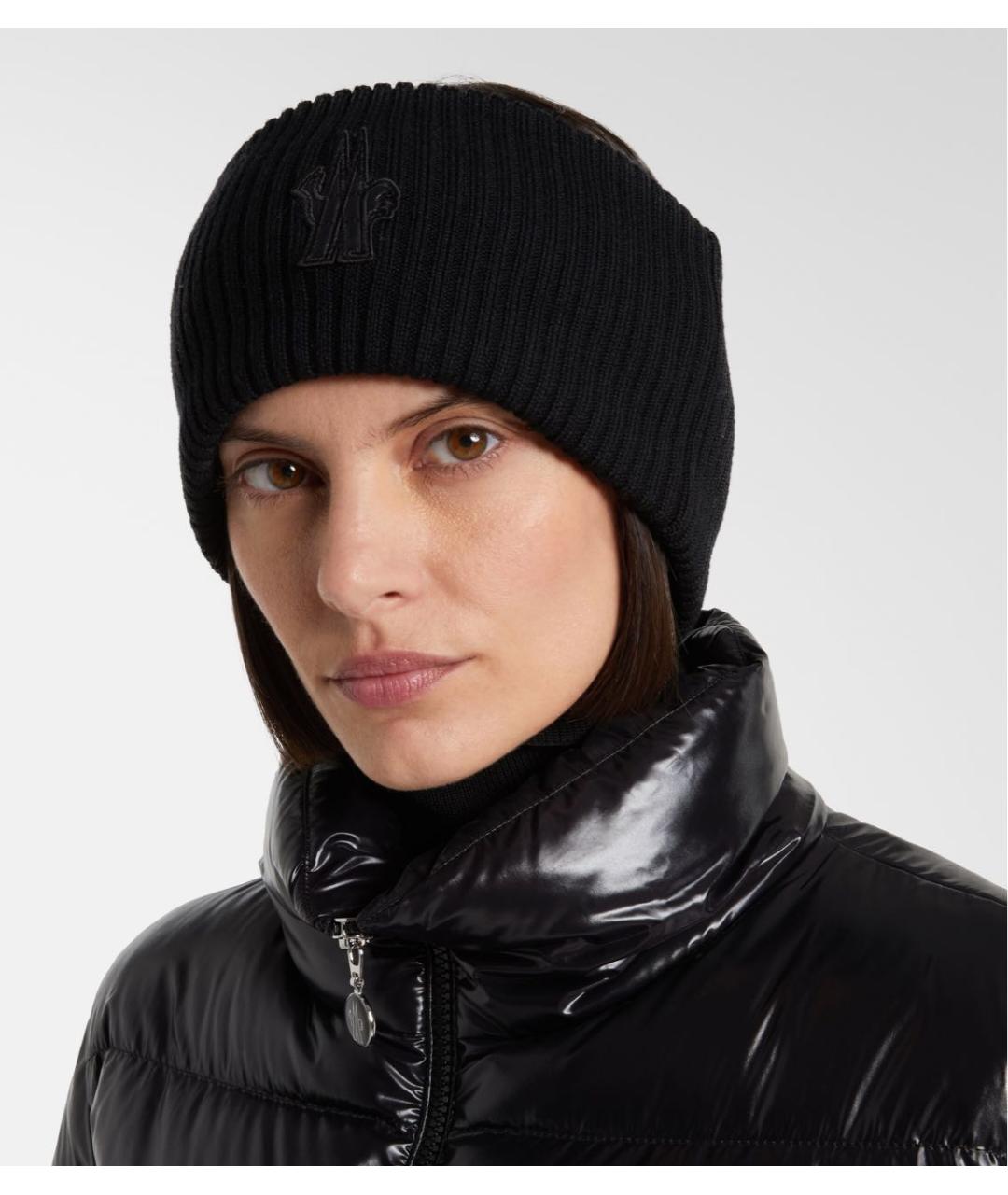 MONCLER Черная повязка на голову, фото 3