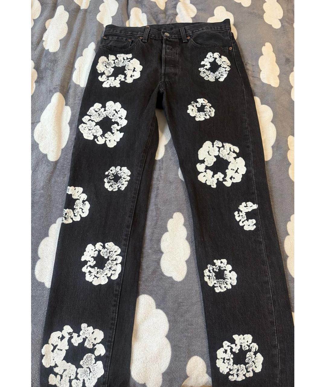 Denim Tears Черные хлопковые прямые джинсы, фото 7