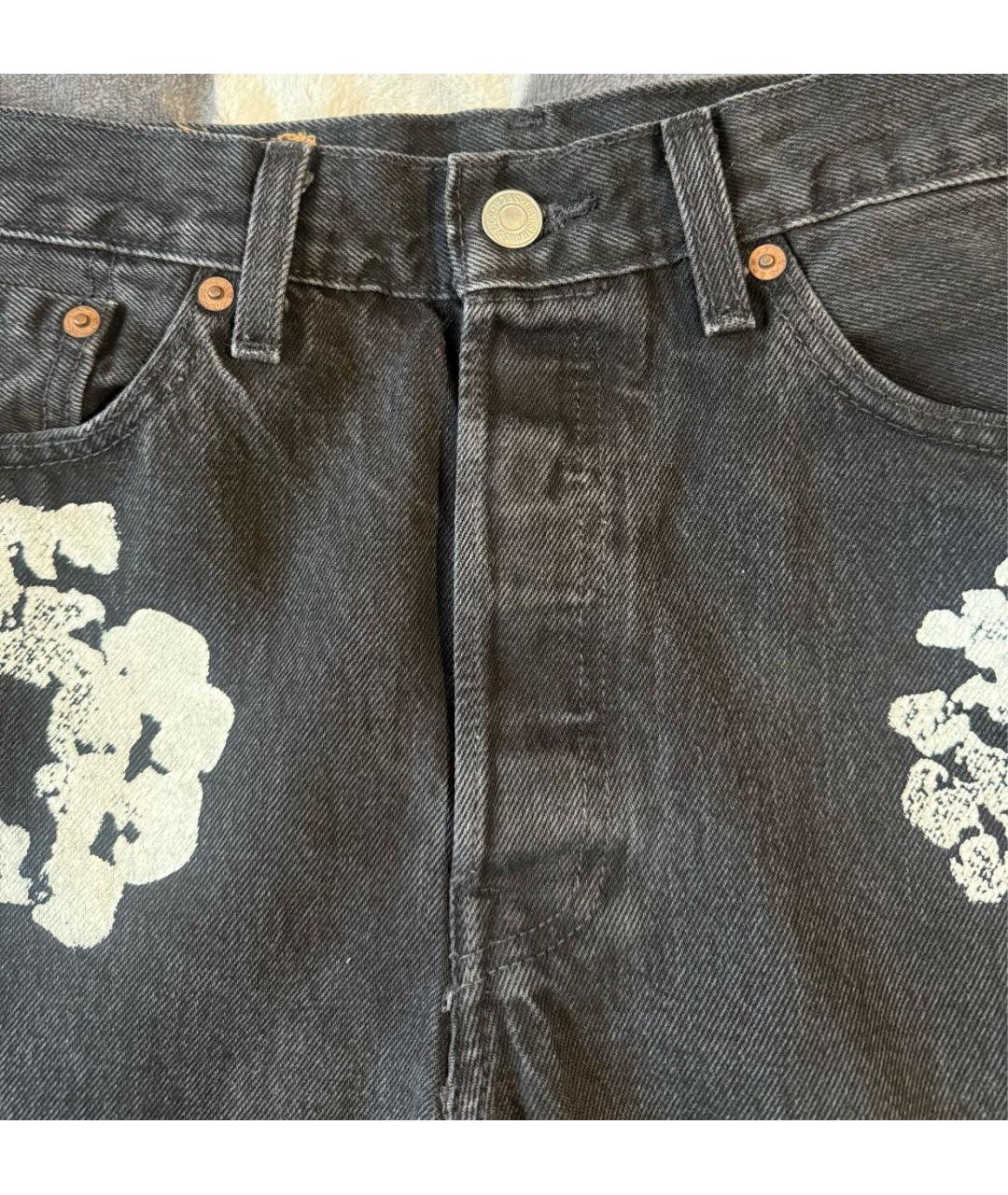 Denim Tears Черные хлопковые прямые джинсы, фото 2