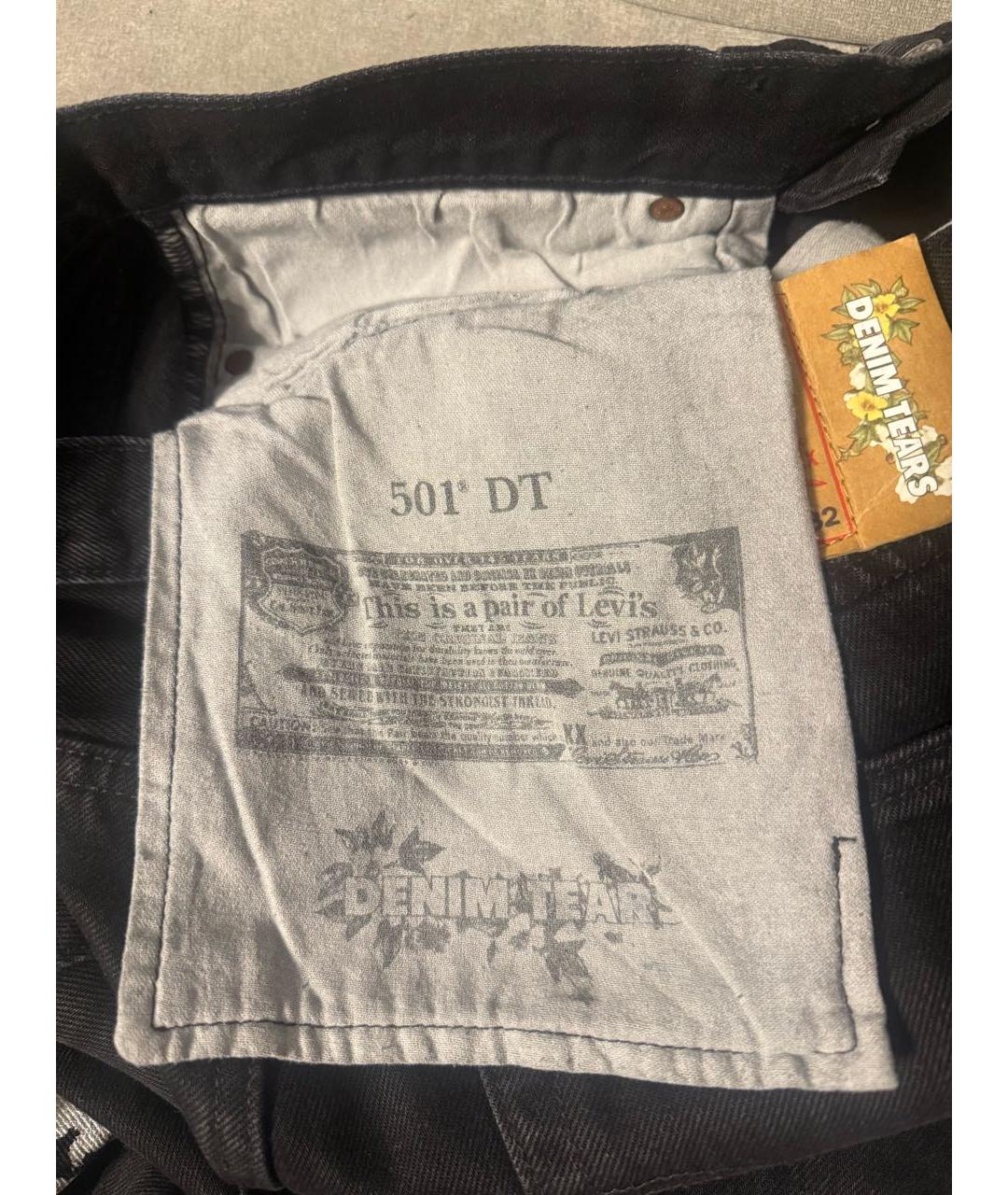 Denim Tears Черные хлопковые прямые джинсы, фото 4