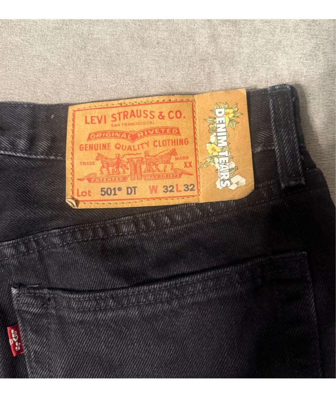 Denim Tears Черные хлопковые прямые джинсы, фото 3